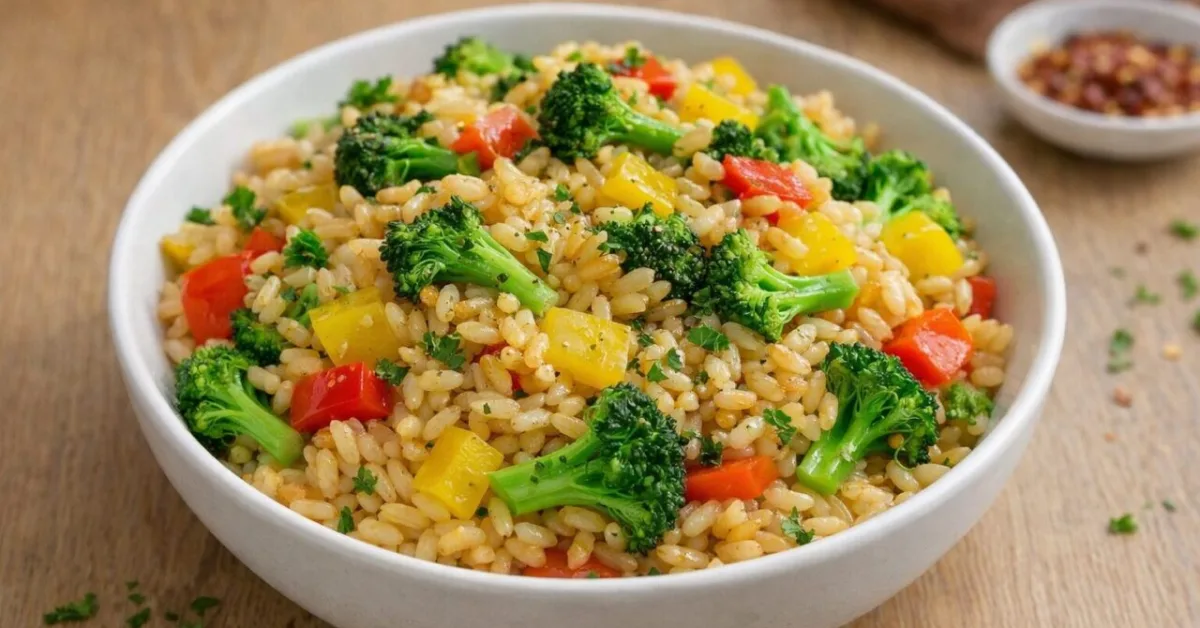 večera z ryže a zeleniny