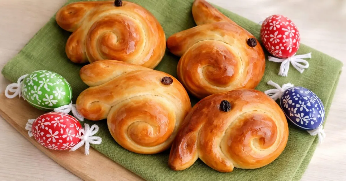 veľkonočné zajačiky z brioškového cesta