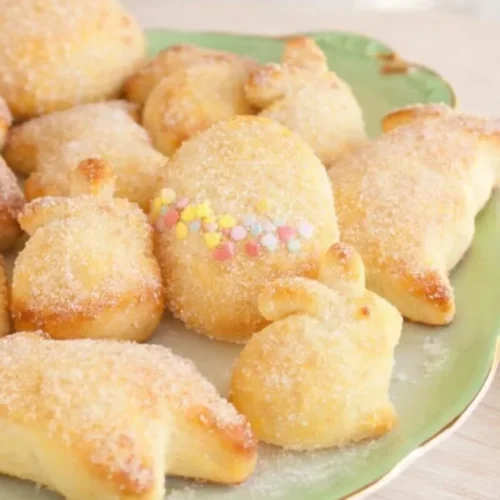 veľkonočné zajačiky z tvarohového cesta