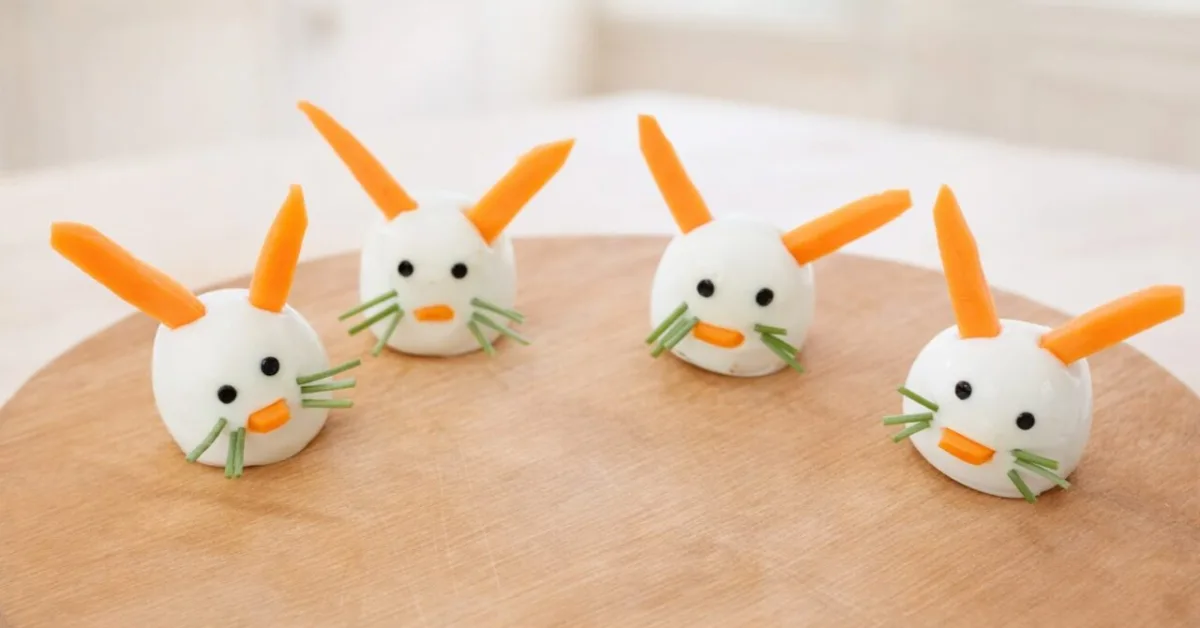 veľkonočné zajačiky z vajíčok