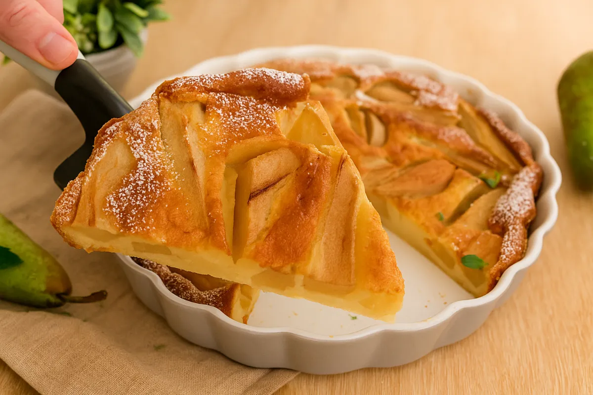 vláčny hruškový koláč