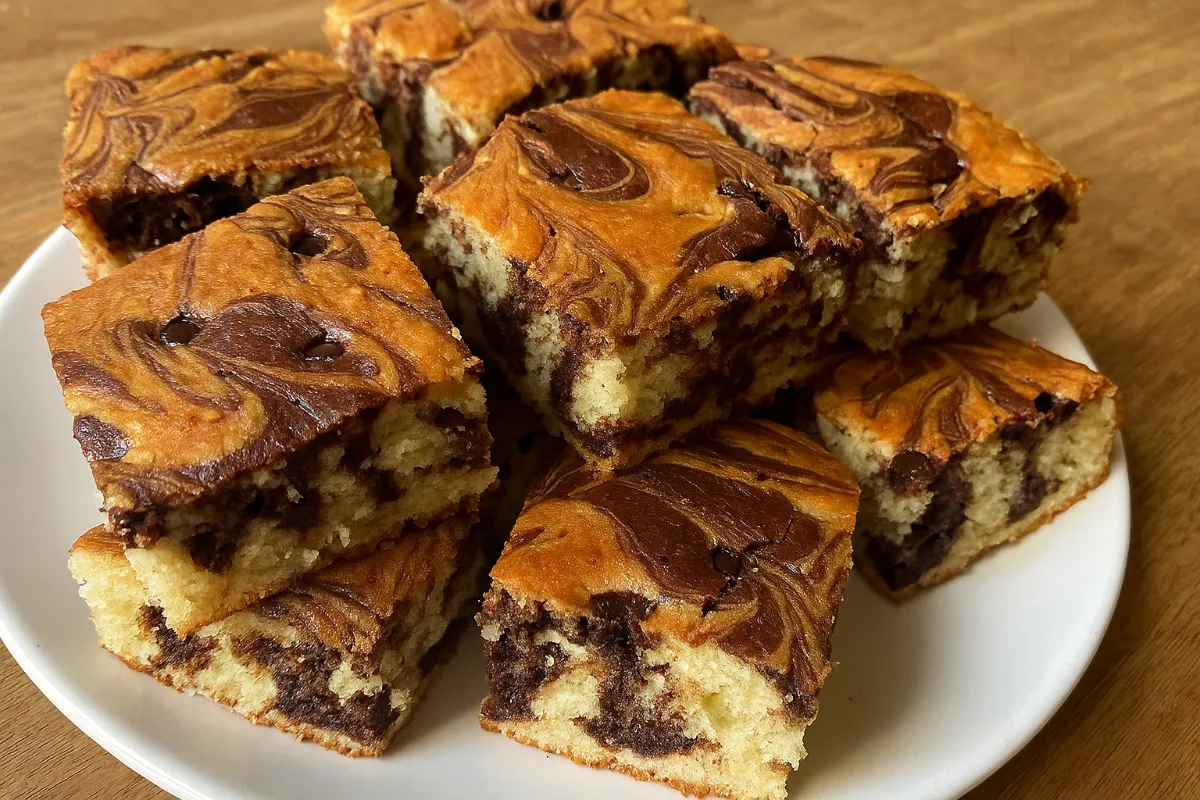 vláčny mramorový koláč