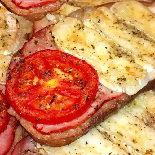 zapečené chleby s hermelínom