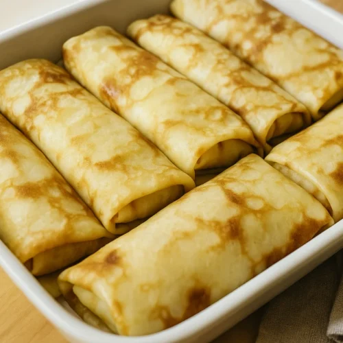 zapečené palacinky s tvarohom