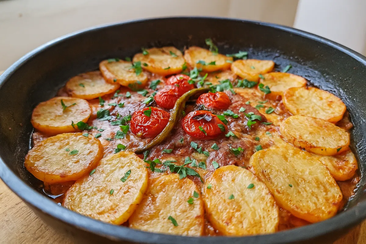 zapekané mleté mäso so zemiakmi