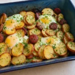 zapekané zemiaky s klobásou