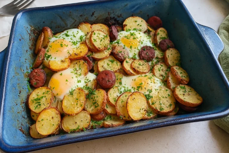 zapekané zemiaky s klobásou