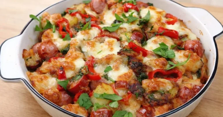 zapekané zemiaky s párkami