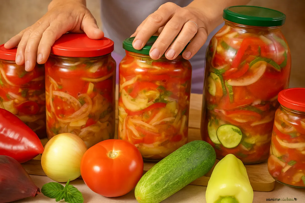 zaváraný zeleninový šalát