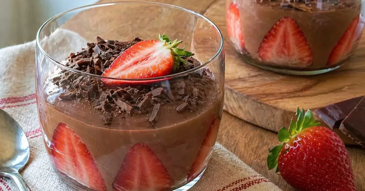 zdravý čokoládový dezert