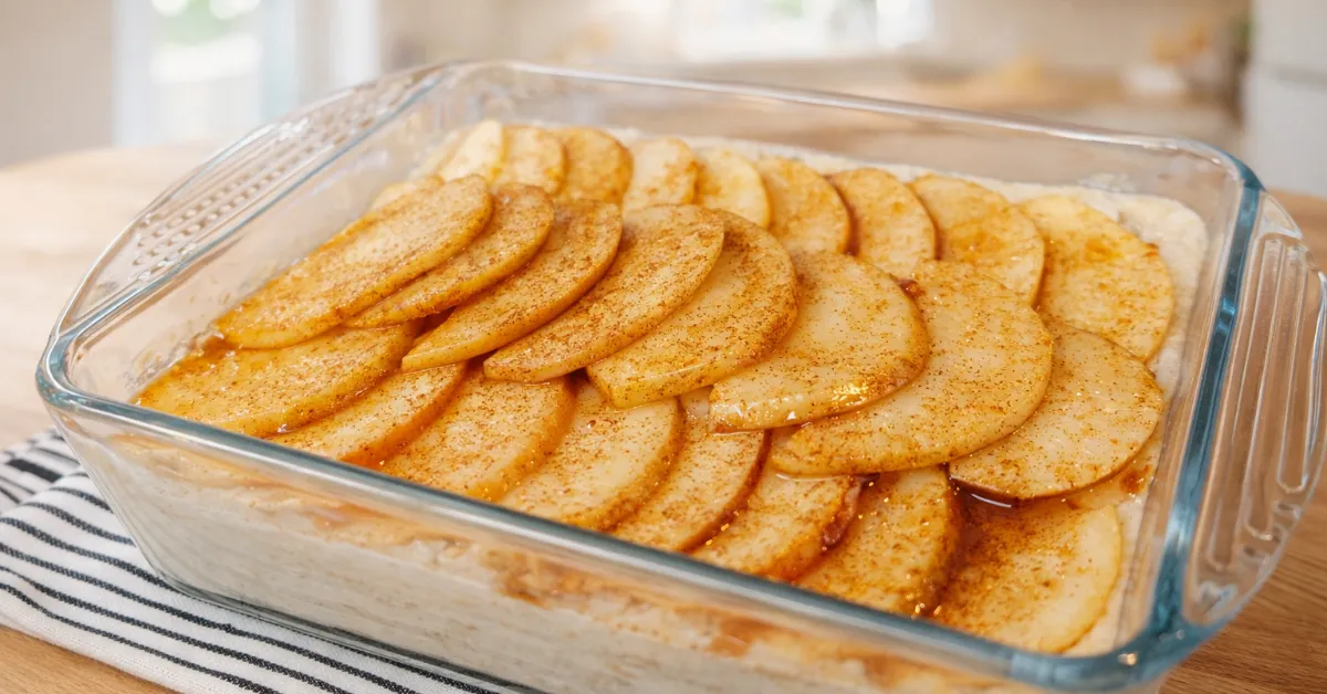 zdravý ovsený koláč s jablkami