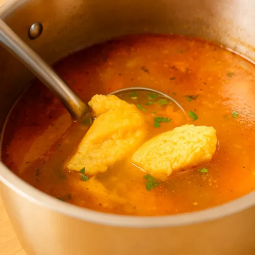 zeleninová polievka s haluškami