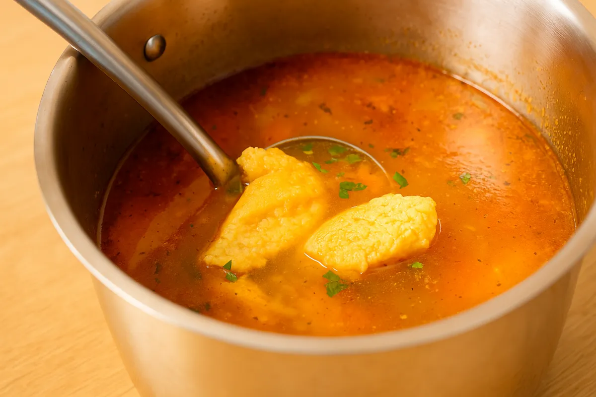 zeleninová polievka s haluškami