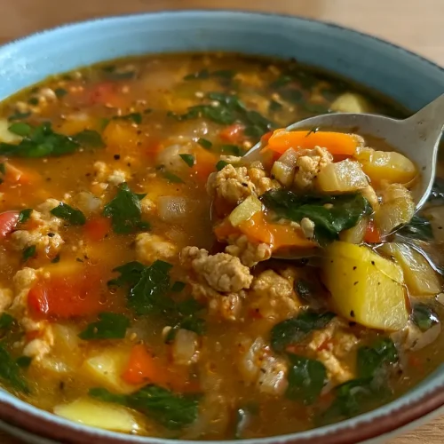 zeleninová polievka s mletým mäsom