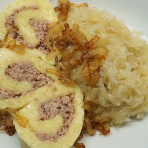 zemiaková roláda s údeným mäsom