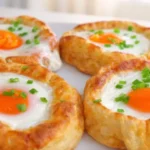 zemiakové hniezda s vajíčkom