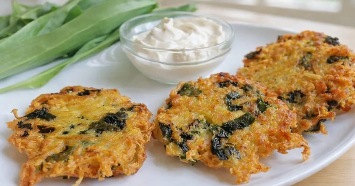 zemiakové placky s medvedím cesnakom