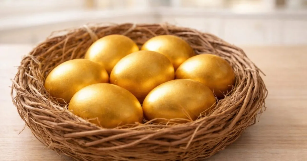 zlaté veľkonočné vajíčka z kurkumy