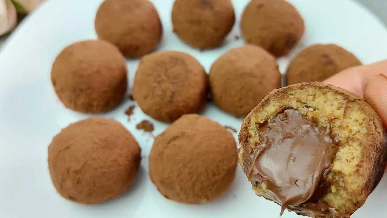 Piškótové guľky s Nutellou